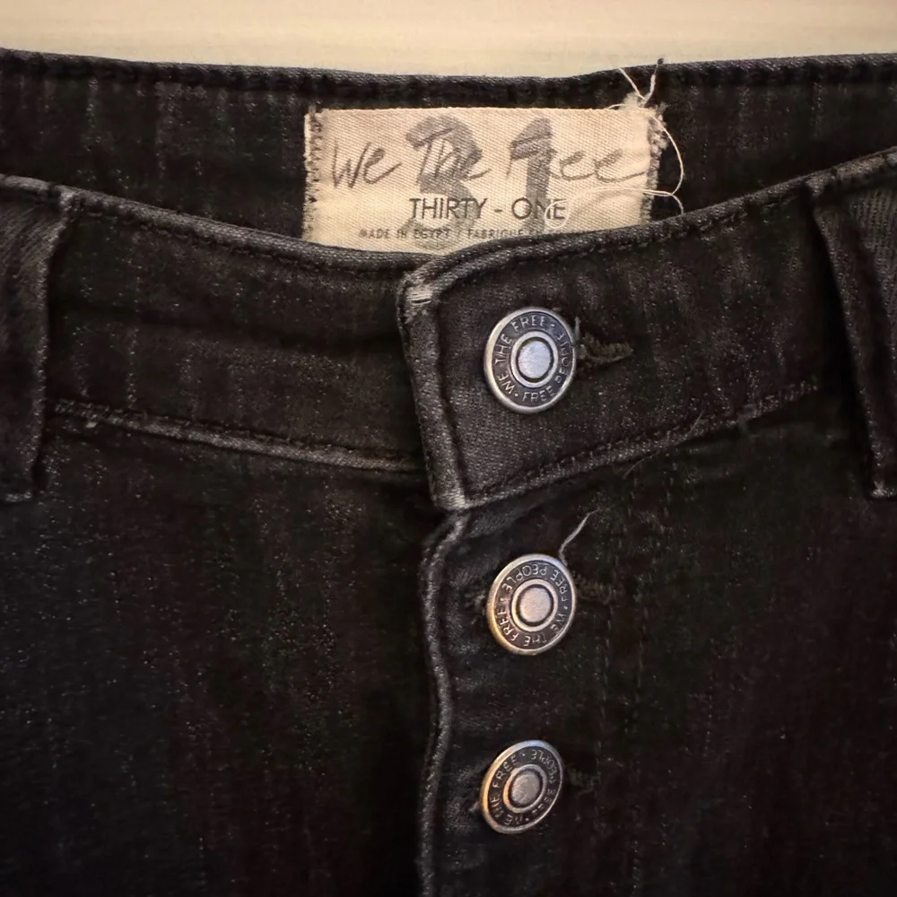 Free People Black Mermaid Flare High Rise Jeans